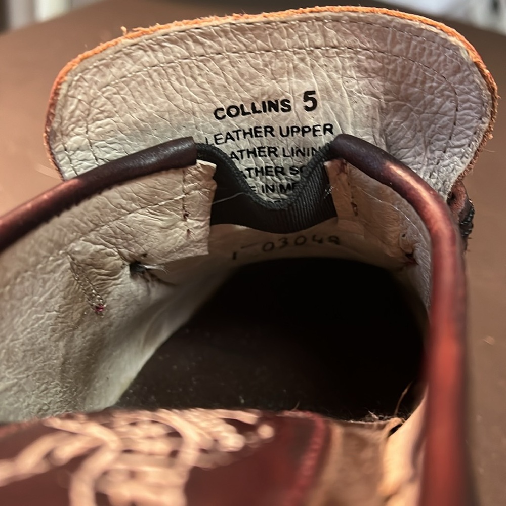 Free Bird by Steven, Collins size 5 leather slip on mules women, red western - Picture 8 of 8
